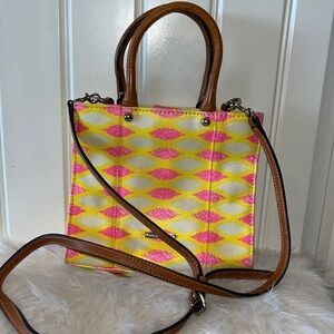 Rebecca Minkoff colorful yellow/pink mini crossbody bag purse designer rare HTF